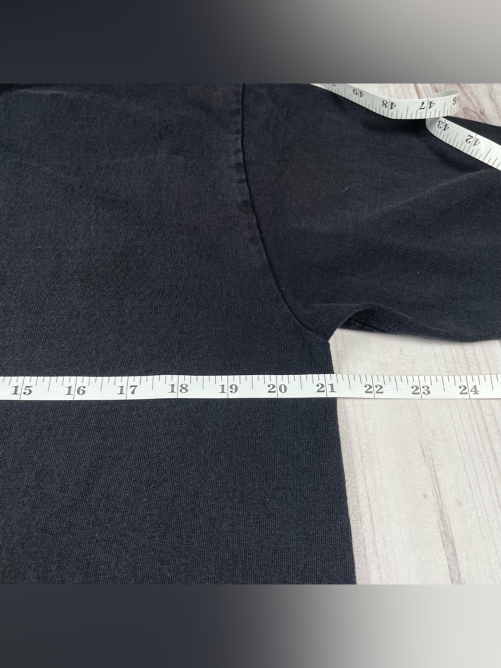 Vintage Pro Club T Shirt Mens L Black Crew Blank Tee Heavyweight Made in USA 90s - Picture 8 of 10